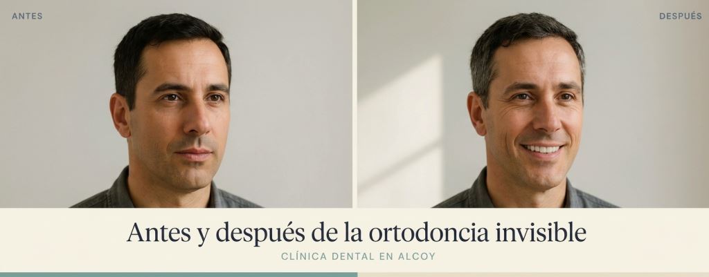 Ortodoncia invisible antes y despues