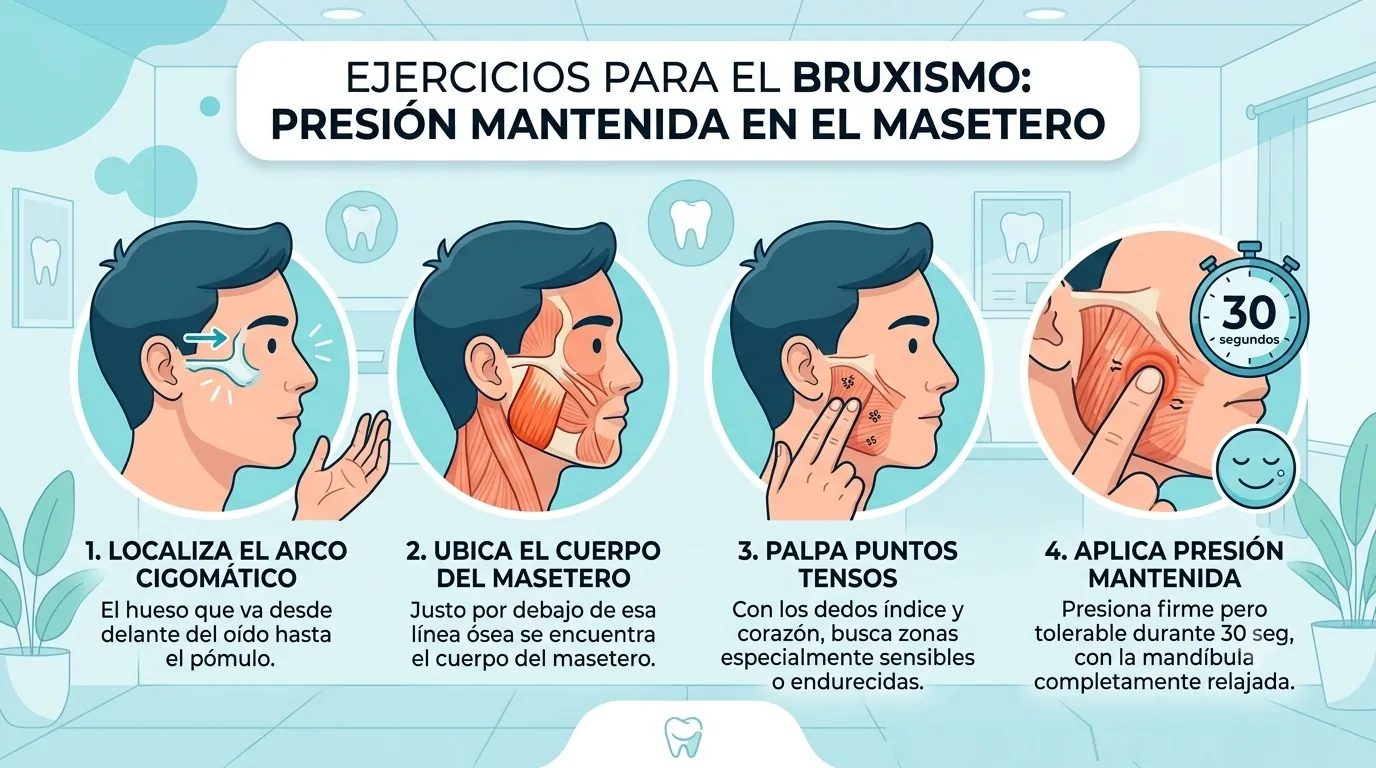 ejercicios bruxismo presion mantenida masetero