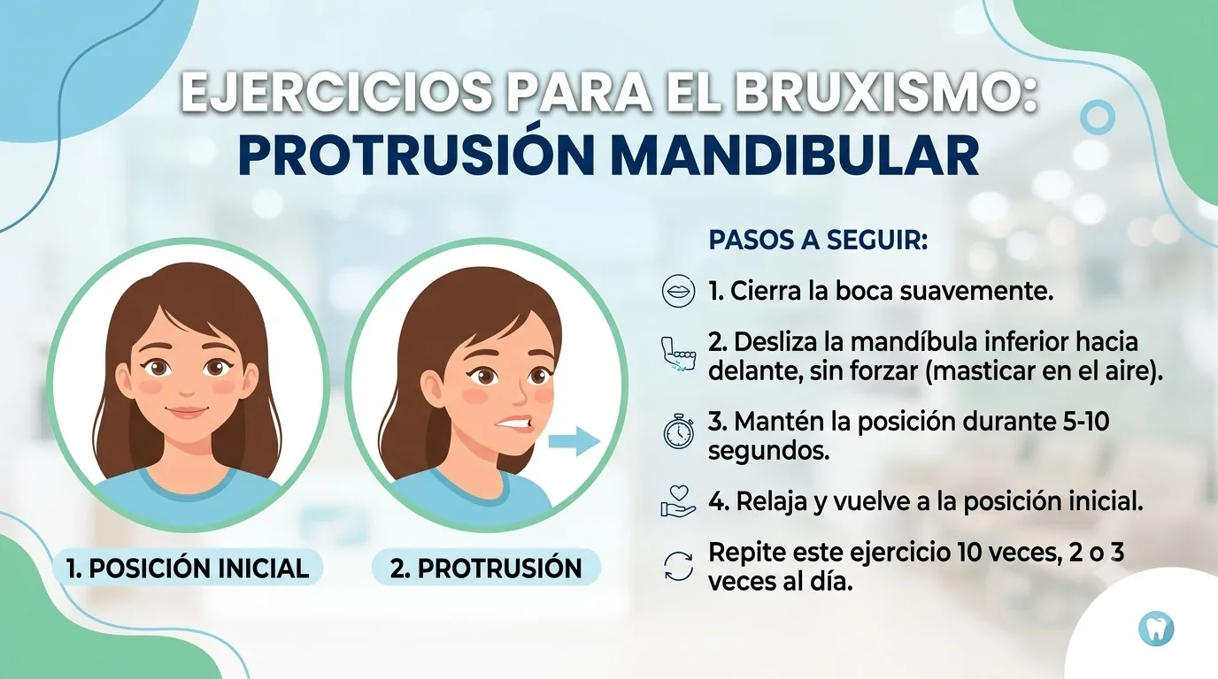 ejercicios bruxismo protrusion mandibular